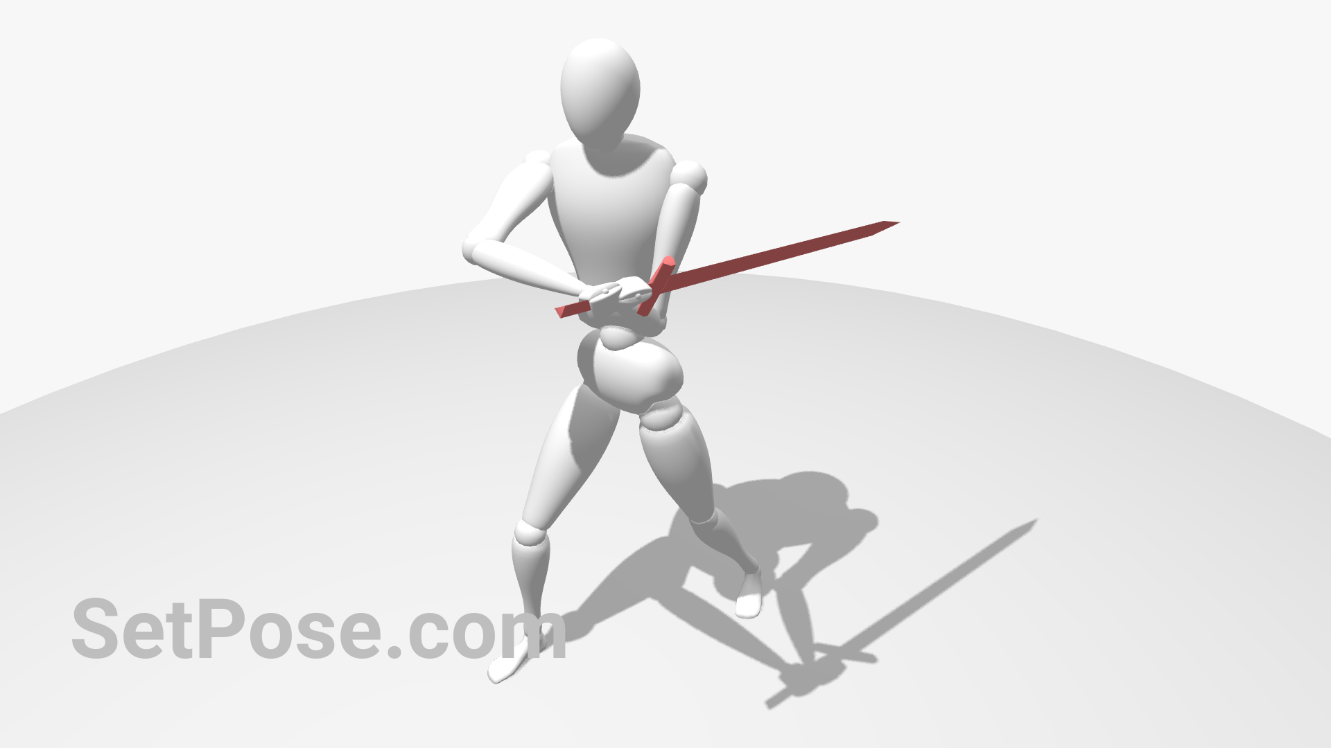 Sword side blow reference pose
