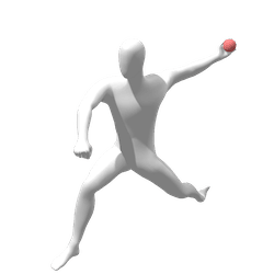 Throwing a ball reference pose