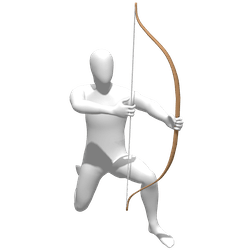 Kneeled archery reference pose